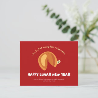 Cartão Postal Fortune Cookie Chinese Lunar New Year Design