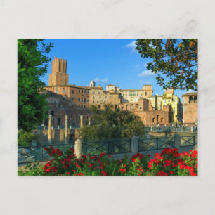 Cartão Postal Fórum de Trajan, Traiani, Roma, Itália