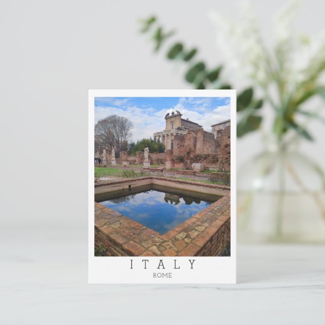 Cartão Postal Fórum Romano, Roma, Itália (Em pé/Frente)