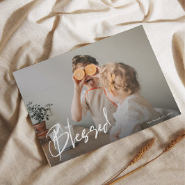 Cartão Postal Foto Abençoada Moderna | Ação de Graças Feliz