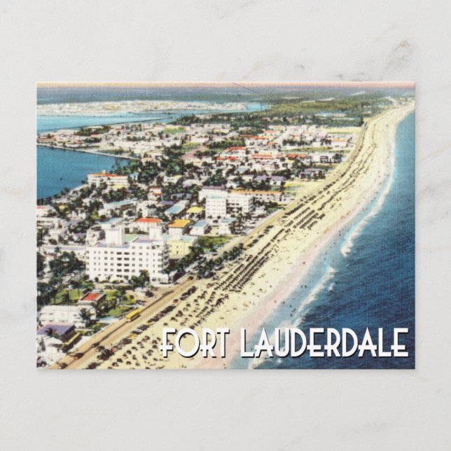 Cartão Postal Foto aérea ventimétrica Fort Lauderdale Florida (Frente)