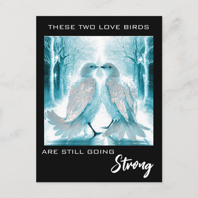 Cartão Postal *~* FOTO Aniversário AP54 Absract  Pássaros do Amo (Frente)