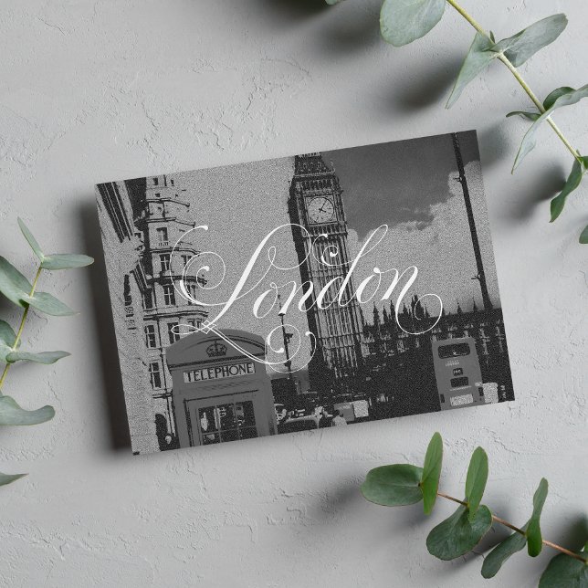 Cartão Postal Foto Antiga Preto e Branco de Marco Histórico de L (London Landmark Vintage Black White Photo Postcard)