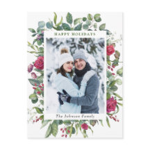 FOTO Aquarela Rosas de inverno Flores de Natal