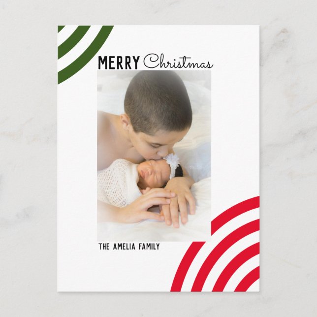 Cartão Postal Foto Arco-íris Feliz Natal (Frente)