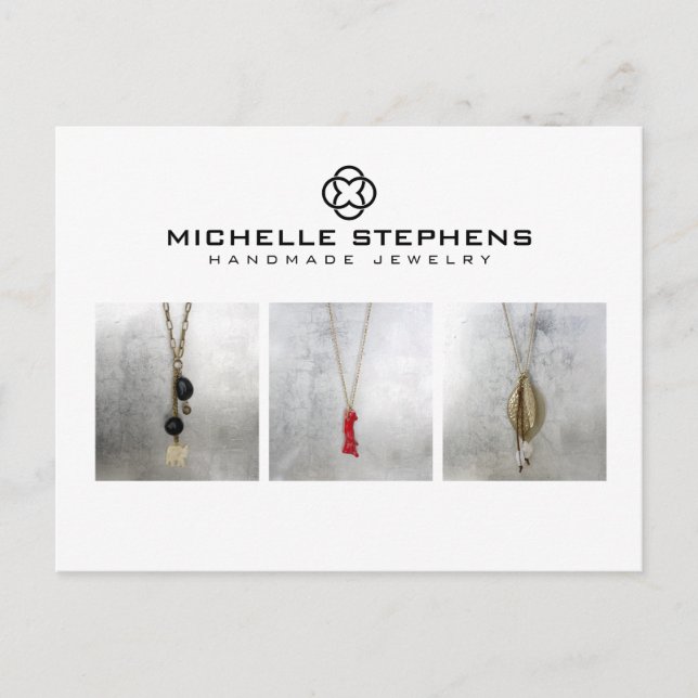 Cartão Postal Foto Branca do Logotipo de Revestimento Moderno Lu (Frente)