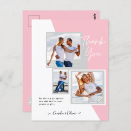 Cartão Postal Foto Collage OBRIGADO VOCÊ Casamento/Bebê/Formando