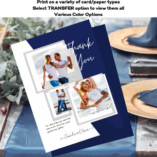 Cartão Postal Foto Collage OBRIGADO VOCÊ Casamento/Bebê/Formando