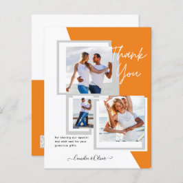 Cartão Postal Foto Collage OBRIGADO VOCÊ Casamento/Bebê/Formando