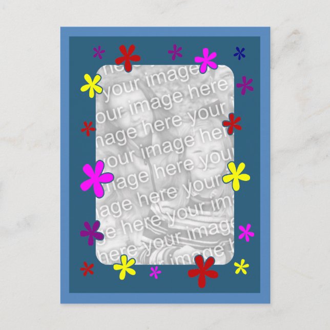 Cartão Postal Foto Colorida Daisy Flowers (Frente)