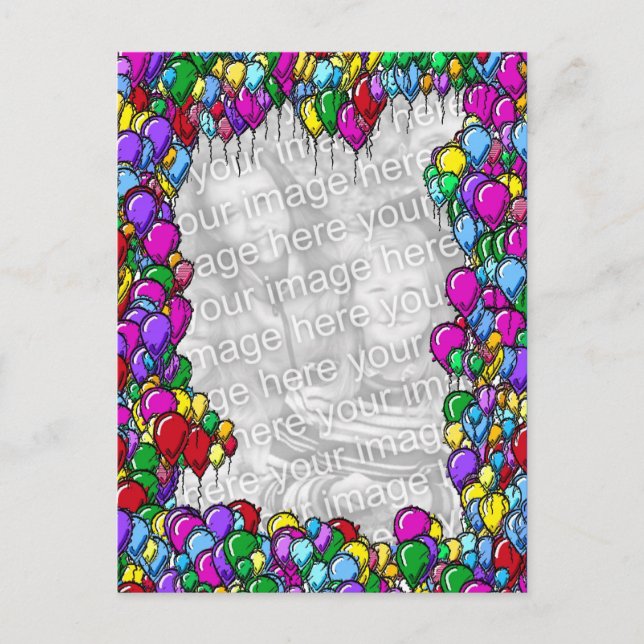Cartão Postal Foto Colorida dos Balões (Frente)