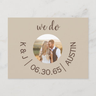 Cartão Postal Foto Creme Nós Fazemos Casamento Salve a Data