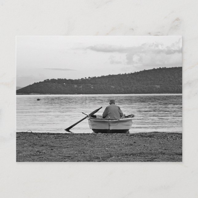 Cartão Postal Foto cultural do estilo de vida legal do pescador  (Frente)