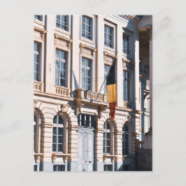 Cartão Postal foto da bandeira da Bélgica em Bruxelas