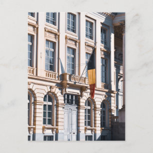Cartão Postal foto da bandeira da Bélgica em Bruxelas