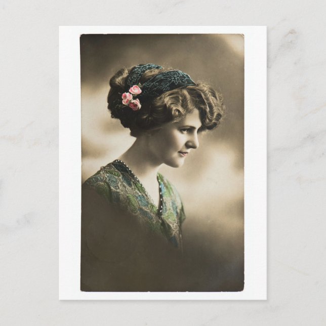 Cartão Postal Foto da dama da década de 1920 (Frente)