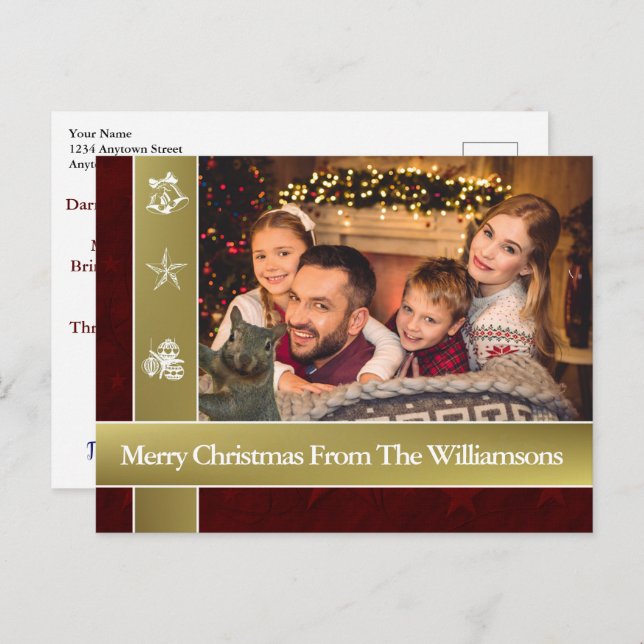 Cartão Postal Foto da Família de Bombas Fotográficas de Esquilo  (Frente/Verso)