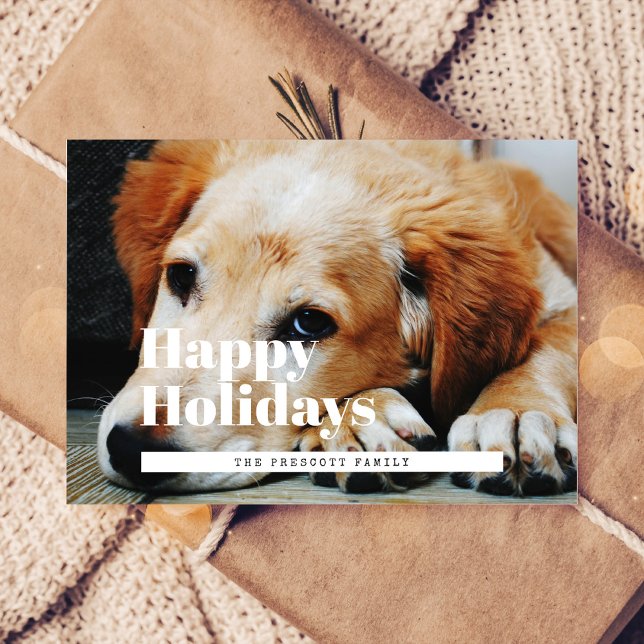 Cartão Postal Foto da família de feriados felizes do Retro (Criador carregado)