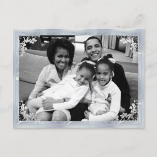 Cartão Postal Foto da família do presidente Obama 1rua