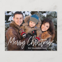 Foto da Família Feliz de Natal de Script Manuscrit