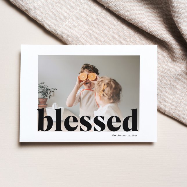 Cartão Postal Foto da Família | Feliz Dia de Ação de Graças Aben (Criador carregado)