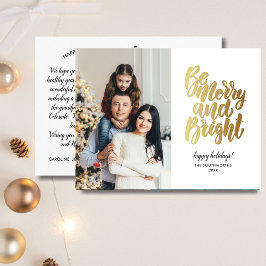 Cartão Postal Foto da Família Feliz Natal e Férias Felizes Doura