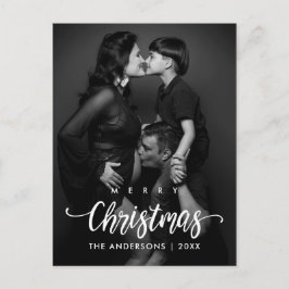 Cartão Postal Foto da família moderna de feliz Natal