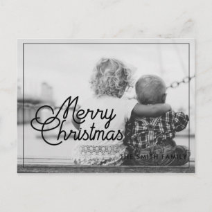 Cartão Postal Foto da família retro Feliz Natal