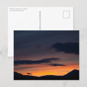 Cartão Postal Foto da Montanha Sunset