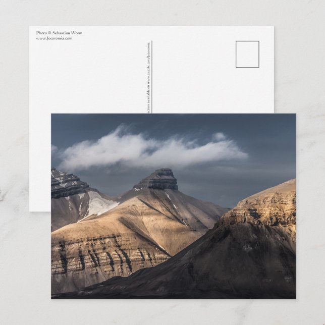 Cartão Postal Foto da paisagem de Spitsbergen Svalbard (Frente/Verso)
