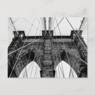 Cartão Postal Foto da ponte Brooklyn em preto e branco