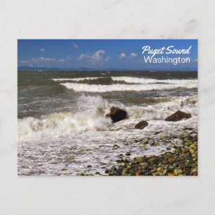 Cartão Postal Foto da Praia de Puget Sound Washington