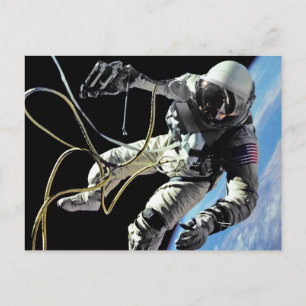 Cartão Postal Foto da primeira caminhada espacial do astronauta 