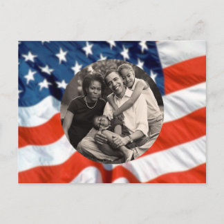 Cartão Postal Foto da Primeira Família do Presidente Obama Améri