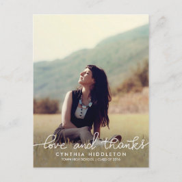 Cartão Postal Foto da Tipografia do Amor e Obrigados Modernos