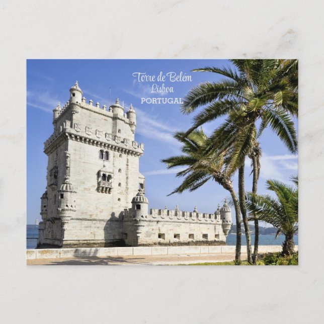Cartão Postal Foto da Torre Belém, Lisboa, Portugal (Frente)
