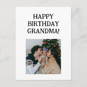 Cartão Postal Foto da Vovó Aniversário Personalizado