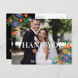 Cartão Postal Foto das flores mexicanas - Obrigado Cartão-postal