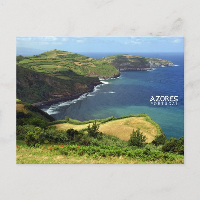 Cartão Postal Foto das ilhas Açores, Portugal (Frente)