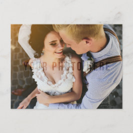Cartão Postal Foto de Agradecimento de Casamento Country Floral