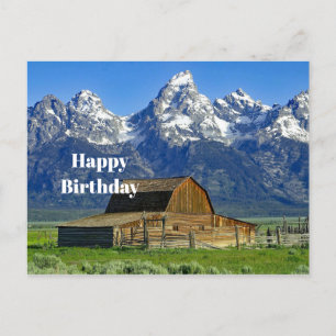 Cartão Postal Foto de Aniversário de Paisagem Montanhosa de Cele