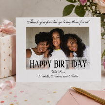 Foto de Aniversário Feliz Personalizada Elegante