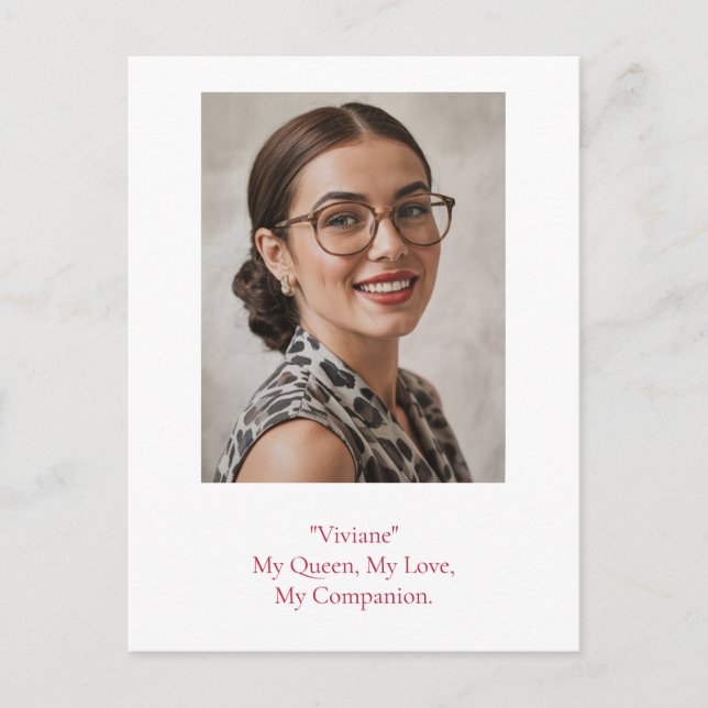 Cartão Postal Foto de Aniversário Moderno (Frente)