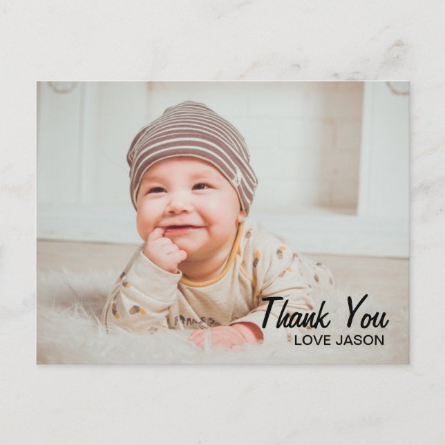 Cartão Postal Foto de Aniversário Obrigado Cartão-postal (Frente)