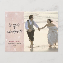 Cartão Postal Foto de Anos novos de Férias do Newlyweds