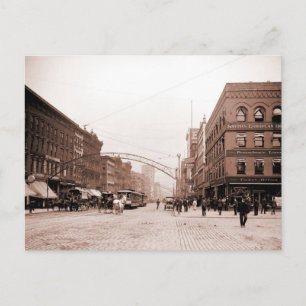 Cartão Postal Foto de antiguidade artística Columbus OH High Str