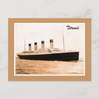 Cartão Postal Foto de arte Titanic Sepia
