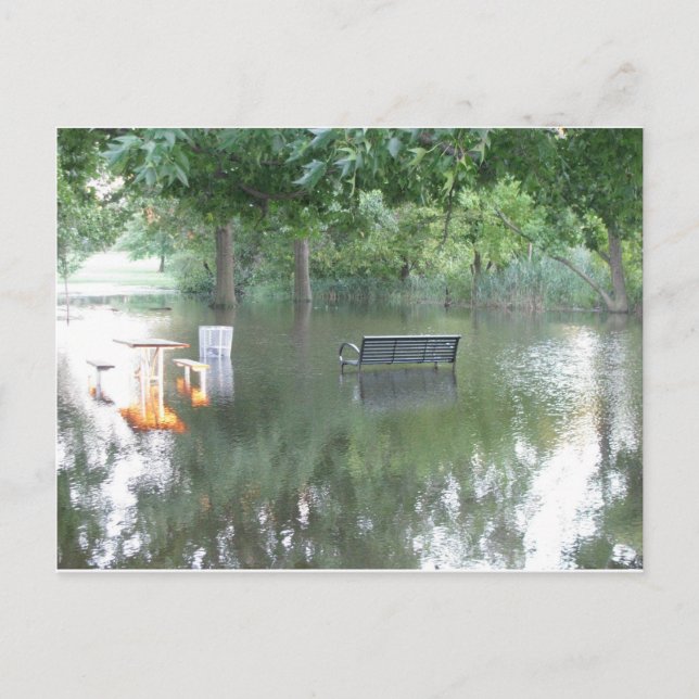 Cartão Postal Foto de Bench Encharcado (Frente)