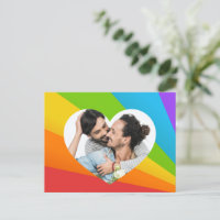 Foto de Casal Gay Arco-Íris no Coração Amor Românt