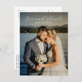 Cartão Postal Foto de casamento em preto e branco sem tempo Obri